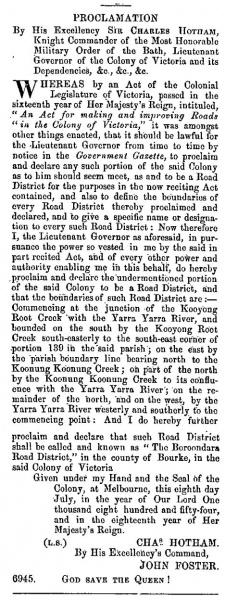 File:Boroondara Road District Proclamation 11 July 1854.jpg